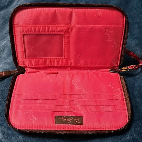 Vera Bradley Zip Around Wallet Mod Floral Pink - Picture 3 of 6